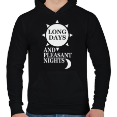 PRINTFASHION Setét torony idézet  - Férfi kapucnis pulóver - Fekete