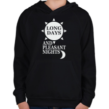 PRINTFASHION Setét torony idézet  - Gyerek kapucnis pulóver - Fekete gyerek pulóver, kardigán