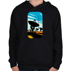 PRINTFASHION Seti - Gyerek kapucnis pulóver - Fekete