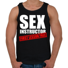 PRINTFASHION Sex instructor - First lesson free - Férfi atléta - Fekete