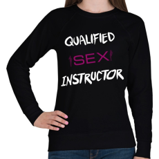 PRINTFASHION SEX INSTRUCTOR - Női pulóver - Fekete