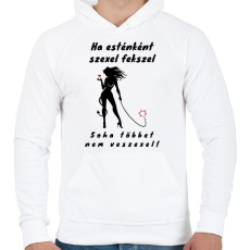 PRINTFASHION sexel fekszel - Férfi kapucnis pulóver - Fehér