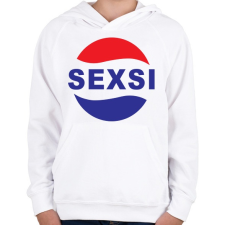 PRINTFASHION Sexsi - Gyerek kapucnis pulóver - Fehér gyerek pulóver, kardigán