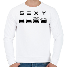 PRINTFASHION Sexy Tesla - Férfi pulóver - Fehér férfi pulóver, kardigán