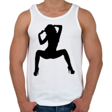 PRINTFASHION sexy woman.9 - Férfi atléta - Fehér atléta, trikó