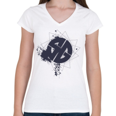 PRINTFASHION sgb1bk.png - Női V-nyakú póló - Fehér