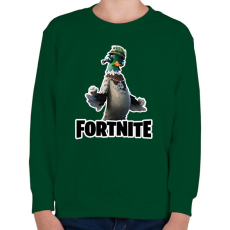 PRINTFASHION Sgt. Drake - fortnite - Gyerek pulóver - Sötétzöld