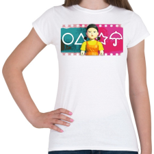 PRINTFASHION Sguid game art - green light red light - Női póló - Fehér női póló