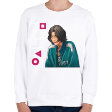 PRINTFASHION Sguid game - nyerd meg az életed 07 - Gyerek pulóver - Fehér