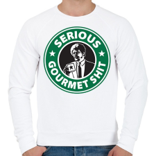 PRINTFASHION Sh*tbucks - Férfi pulóver - Fehér férfi pulóver, kardigán