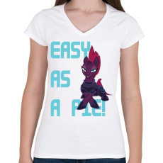 PRINTFASHION Shadow Tempest Menő Póni Ruci - Női V-nyakú póló - Fehér