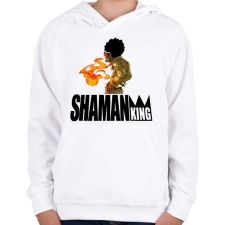 PRINTFASHION Shaman King - Gyerek kapucnis pulóver - Fehér gyerek pulóver, kardigán