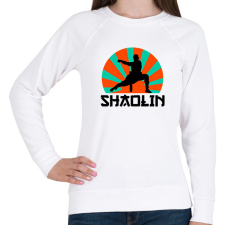 PRINTFASHION SHAOLIN - Női pulóver - Fehér női pulóver, kardigán