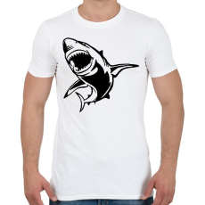 PRINTFASHION SHARK - Férfi póló - Fehér