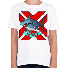 PRINTFASHION shark - Gyerek póló - Fehér gyerek póló