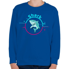 PRINTFASHION shark - Gyerek pulóver - Királykék gyerek pulóver, kardigán