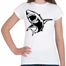 PRINTFASHION SHARK - Női póló - Fehér női póló