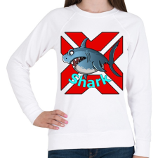 PRINTFASHION shark - Női pulóver - Fehér női pulóver, kardigán