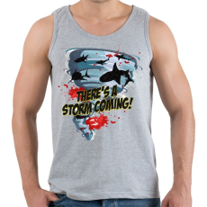PRINTFASHION Shark tornádó - Férfi atléta - Sport szürke