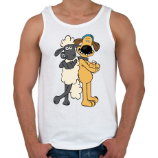 PRINTFASHION Shaun, a bárány - Férfi atléta - Fehér