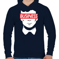 PRINTFASHION Shelby Business - Férfi kapucnis pulóver - Sötétkék