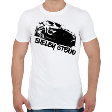 PRINTFASHION Shelby Gt 500 - Férfi póló - Fehér