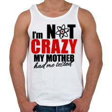 PRINTFASHION Sheldon Crazy - Férfi atléta - Fehér