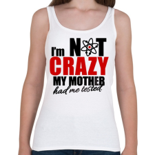 PRINTFASHION Sheldon Crazy - Női atléta - Fehér női trikó