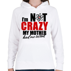 PRINTFASHION Sheldon Crazy - Női kapucnis pulóver - Fehér