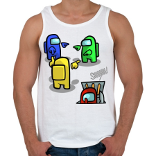 PRINTFASHION Shhhhh.... - Férfi atléta - Fehér atléta, trikó