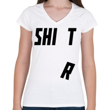PRINTFASHION SHI T - Női V-nyakú póló - Fehér női póló