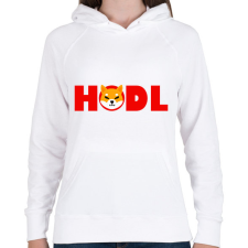 PRINTFASHION Shiba hodl - Női kapucnis pulóver - Fehér női pulóver, kardigán