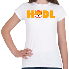 PRINTFASHION Shiba hodl - Női póló - Fehér női póló