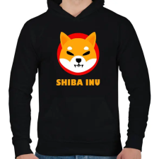 PRINTFASHION Shiba inu 01 - Férfi kapucnis pulóver - Fekete férfi pulóver, kardigán