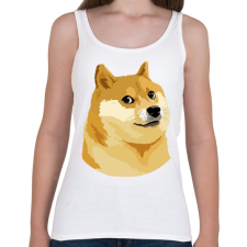 PRINTFASHION Shiba Inu kutyás mém - Női atléta - Fehér női trikó