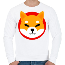 PRINTFASHION Shibacoin - Férfi pulóver - Fehér férfi pulóver, kardigán