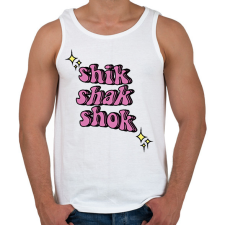 PRINTFASHION Shik Shak Shok - Férfi atléta - Fehér atléta, trikó