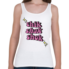 PRINTFASHION Shik Shak Shok - Női atléta - Fehér női trikó