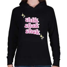 PRINTFASHION Shik Shak Shok - Női kapucnis pulóver - Fekete