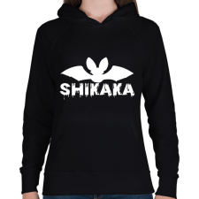 PRINTFASHION Shikaka - Női kapucnis pulóver - Fekete női pulóver, kardigán