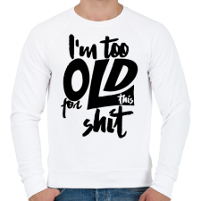 PRINTFASHION Shit 1 - Férfi pulóver - Fehér férfi pulóver, kardigán