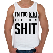 PRINTFASHION Shit 2 - Férfi atléta - Fehér atléta, trikó