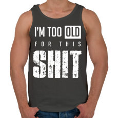 PRINTFASHION Shit 3 - Férfi atléta - Sötétszürke
