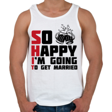 PRINTFASHION Shit - legénybúcsú - Férfi atléta - Fehér