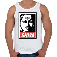 PRINTFASHION Shiva - Férfi atléta - Fehér atléta, trikó