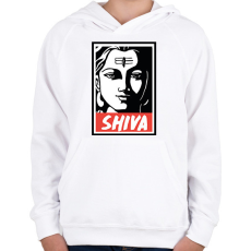 PRINTFASHION Shiva - Gyerek kapucnis pulóver - Fehér