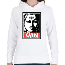 PRINTFASHION Shiva - Női kapucnis pulóver - Fehér női pulóver, kardigán