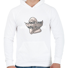 PRINTFASHION Shoot me already, Cupid. - Férfi kapucnis pulóver - Fehér