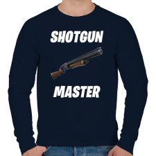 PRINTFASHION Shotgun Master - Fortnite (Fehér) - Férfi pulóver - Sötétkék férfi pulóver, kardigán