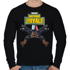 PRINTFASHION Shotguns Fortnite  - Férfi pulóver - Fekete férfi pulóver, kardigán